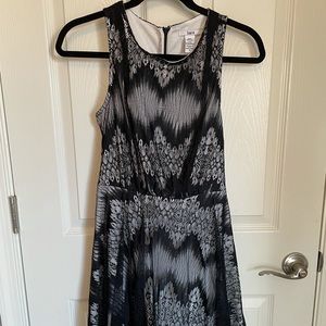 Black lace mini dress